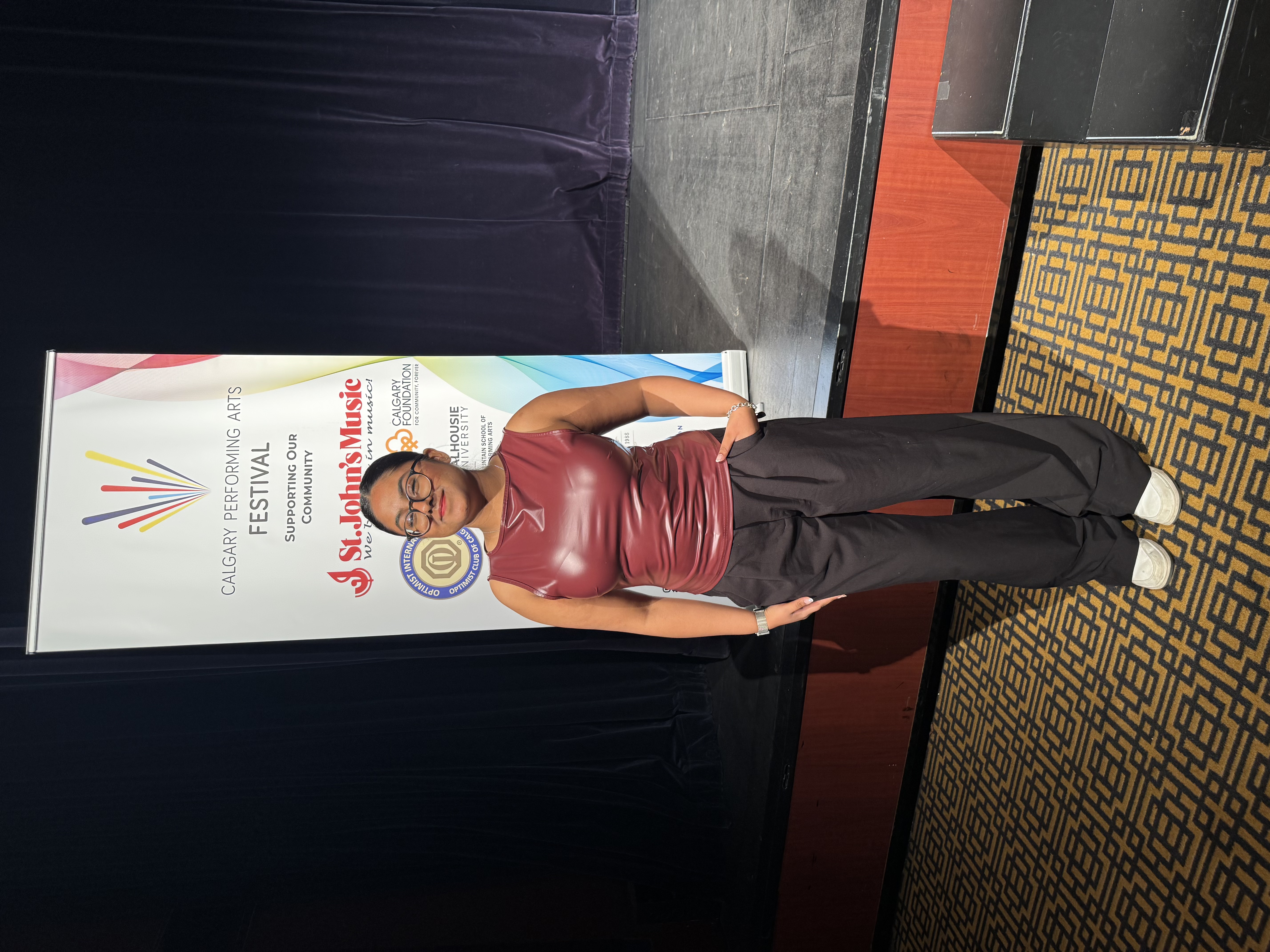 Aryanna Gaidhar, founder of CAPTIVATE, at the Calgary Performing Arts Festival